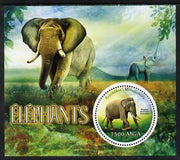 Madagascar 2014 Elephants perf m/sheet containing one circular value unmounted mint