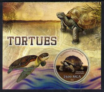 Madagascar 2014 Turtles perf m/sheet containing one circular value unmounted mint