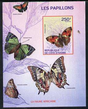 Ivory Coast 2014 Butterflies #1 imperf m/sheet unmounted mint. Note this item is privately produced and is offered purely on its thematic appeal