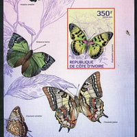 Ivory Coast 2014 Butterflies #2 imperf m/sheet unmounted mint. Note this item is privately produced and is offered purely on its thematic appeal