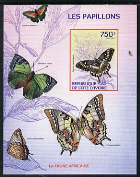 Ivory Coast 2014 Butterflies #4 imperf m/sheet unmounted mint. Note this item is privately produced and is offered purely on its thematic appeal