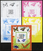 Guinea - Conakry 2013 Butterflies #4 m/sheet - the set of 5 imperf progressive proofs comprising the 4 individual colours plus all 4-colour composite, unmounted mint