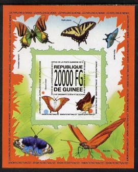 Guinea - Conakry 2013 Butterflies #6 imperf souvenir sheet unmounted mint. Note this item is privately produced and is offered purely on its thematic appeal