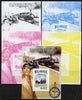Mozambique 2013 Steam Trains #05 m/sheet - the set of 5 imperf progressive proofs comprising the 4 individual colours plus all 4-colour composite, unmounted mint