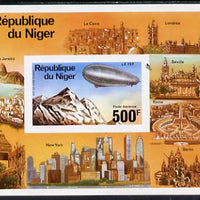 Niger Republic 1976 Zeppelin imperf m/sheet unmounted mint. Note this item is privately produced and is offered purely on its thematic appeal, as SG MS 629