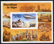 Niger Republic 1976 Zeppelin imperf m/sheet unmounted mint. Note this item is privately produced and is offered purely on its thematic appeal, as SG MS 629