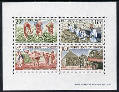 Niger Republic 1963 Groundnut Cultivation perf m/sheet unmounted mint. Note this item is privately produced and is offered purely on its thematic appeal, as SG MS 154a