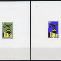 Togo 1971 Tenth Anniversary of ASECNA (Aerial Navigation Security) set of 2 individual imperf deluxe sheets unmounted mint as SG 817-8