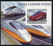 Burundi 2013 High Speed Trains - NTV Alstom AGV ETR 575 imperf deluxe sheet unmounted mint