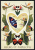 Madagascar 2014 Flowers & Butterflies #1 imperf souvenir sheet containing heart shaped value unmounted mint