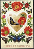 Madagascar 2014 Flowers & Butterflies #3 imperf souvenir sheet containing heart shaped value unmounted mint