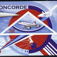 Madagascar 2014 Concorde imperf souvenir sheet containing triangular shaped value unmounted mint