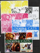 Afghanistan 2003 Dogs & Cats #1 m/sheet with Baden Powell & Scout Logo - the set of 5 imperf progressive proofs comprising the 4 individual colours plus all 4-colour composite unmounted mint