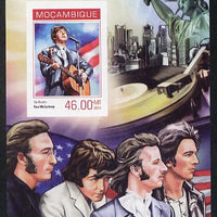 Mozambique 2014 50th Anniversary of Beatles Trip to USA #1 imperf s/sheet unmounted mint. Note this item is privately produced and is offered purely on its thematic appeal