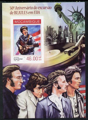 Mozambique 2014 50th Anniversary of Beatles Trip to USA #2 imperf s/sheet unmounted mint. Note this item is privately produced and is offered purely on its thematic appeal