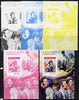 Mozambique 2014 50th Anniversary of Beatles Trip to USA #3 s/sheet - the set of 5 imperf progressive proofs comprising the 4 individual colours plus all 4-colour composite, unmounted mint