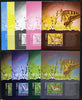 Guinea - Conakry 2014 Butterflies #1 s/sheet - the set of 9 imperf progressive proofs comprising the 4 individual colours plus various 2, 3 and all 4-colour composites, unmounted mint