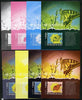 Guinea - Conakry 2014 Butterflies #2 s/sheet - the set of 8 imperf progressive proofs comprising the 4 individual colours plus various 2, 3 and all 4-colour composites, unmounted mint