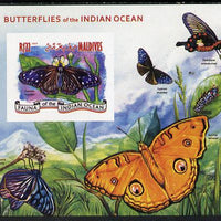 Maldive Islands 2014 Butterflies of the Indian Ocean #1 imperf s/sheet unmounted mint. Note this item is privately produced and is offered purely on its thematic appeal