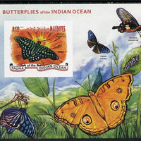 Maldive Islands 2014 Butterflies of the Indian Ocean #3 imperf s/sheet unmounted mint. Note this item is privately produced and is offered purely on its thematic appeal
