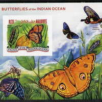 Maldive Islands 2014 Butterflies of the Indian Ocean #4 imperf s/sheet unmounted mint. Note this item is privately produced and is offered purely on its thematic appeal