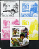 Maldive Islands 2014 Greatest Cricket Players - Ian Botham s/sheet - the set of 5 imperf progressive proofs comprising the 4 individual colours plus all 4-colour composite, unmounted mint