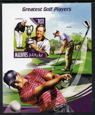 Maldive Islands 2014 Greatest Golf Players - Jack Nicklaus imperf s/sheet unmounted mint. Note this item is privately produced and is offered purely on its thematic appeal