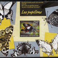 Central African Republic 2014 Butterflies #01 imperf s/sheet A - unmounted mint. Note this item is privately produced and is offered purely on its thematic appeal