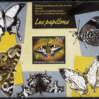 Central African Republic 2014 Butterflies #01 imperf s/sheet B - unmounted mint. Note this item is privately produced and is offered purely on its thematic appeal
