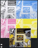 Central African Republic 2014 Butterflies #01 imperf s/sheet B - the set of 5 imperf progressive proofs comprising the 4 individual colours plus all 4-colour composite, unmounted mint