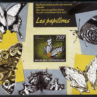 Central African Republic 2014 Butterflies #01 imperf s/sheet C - unmounted mint. Note this item is privately produced and is offered purely on its thematic appeal