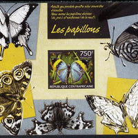 Central African Republic 2014 Butterflies #01 imperf s/sheet D- unmounted mint. Note this item is privately produced and is offered purely on its thematic appeal