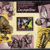Central African Republic 2014 Butterflies #02 imperf s/sheet A - unmounted mint. Note this item is privately produced and is offered purely on its thematic appeal