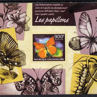 Central African Republic 2014 Butterflies #02 imperf s/sheet B - unmounted mint. Note this item is privately produced and is offered purely on its thematic appeal