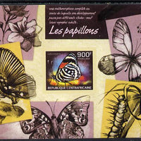 Central African Republic 2014 Butterflies #02 imperf s/sheet D- unmounted mint. Note this item is privately produced and is offered purely on its thematic appeal