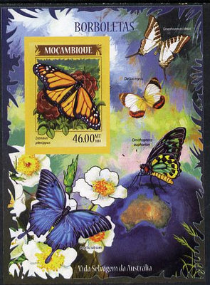 Mozambique 2014 Butterflies #01 imperf s/sheet A - unmounted mint. Note this item is privately produced and is offered purely on its thematic appeal