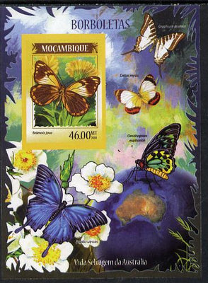 Mozambique 2014 Butterflies #01 imperf s/sheet B - unmounted mint. Note this item is privately produced and is offered purely on its thematic appeal
