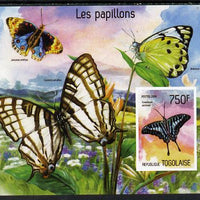Togo 2014 Butterflies imperf s/sheet A - unmounted mint. Note this item is privately produced and is offered purely on its thematic appeal