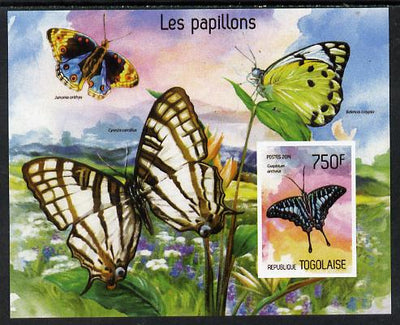 Togo 2014 Butterflies imperf s/sheet A - unmounted mint. Note this item is privately produced and is offered purely on its thematic appeal