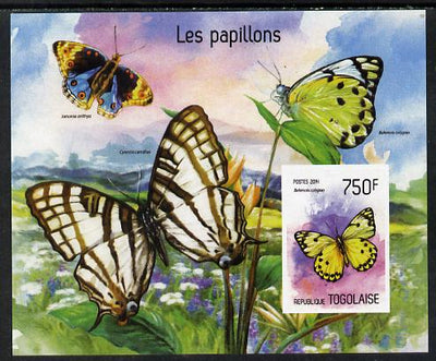 Togo 2014 Butterflies imperf s/sheet D - unmounted mint. Note this item is privately produced and is offered purely on its thematic appeal