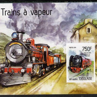 Togo 2014 Steam Locomotives imperf s/sheet A - unmounted mint. Note this item is privately produced and is offered purely on its thematic appeal