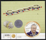 Mali 2014 Nobel Prize for Chemistry (2013) - Arieh,Warshel imperf s/sheet containing one circular value unmounted mint