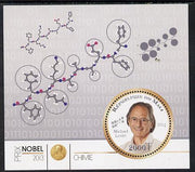 Mali 2014 Nobel Prize for Chemistry (2013) - Michael Levitt perf s/sheet containing one circular value unmounted mint