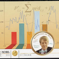 Mali 2014 Nobel Prize for Economics (2013) - Robert J Shiller perf s/sheet containing one circular value unmounted mint