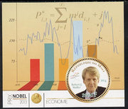 Mali 2014 Nobel Prize for Economics (2013) - Robert J Shiller perf s/sheet containing one circular value unmounted mint