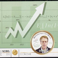 Mali 2014 Nobel Prize for Economics (2013) - Lars Peter Hansen perf s/sheet containing one circular value unmounted mint
