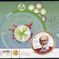 Mali 2014 Nobel Prize for Physics (2013) - Francois Englert perf s/sheet containing one circular value unmounted mint