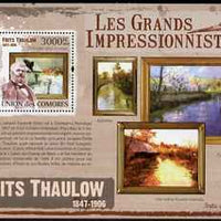 Comoro Islands 2009 Impressionists - Frits Thaulow perf s/sheet unmounted mint