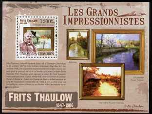 Comoro Islands 2009 Impressionists - Frits Thaulow perf s/sheet unmounted mint