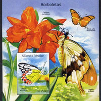 St Thomas & Prince Islands 2014 Butterflies B imperf deluxe m/sheet unmounted mint. Note this item is privately produced and is offered purely on its thematic appeal